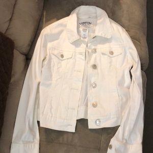 Signature by Levi Strauss and Co White Jean Jacket